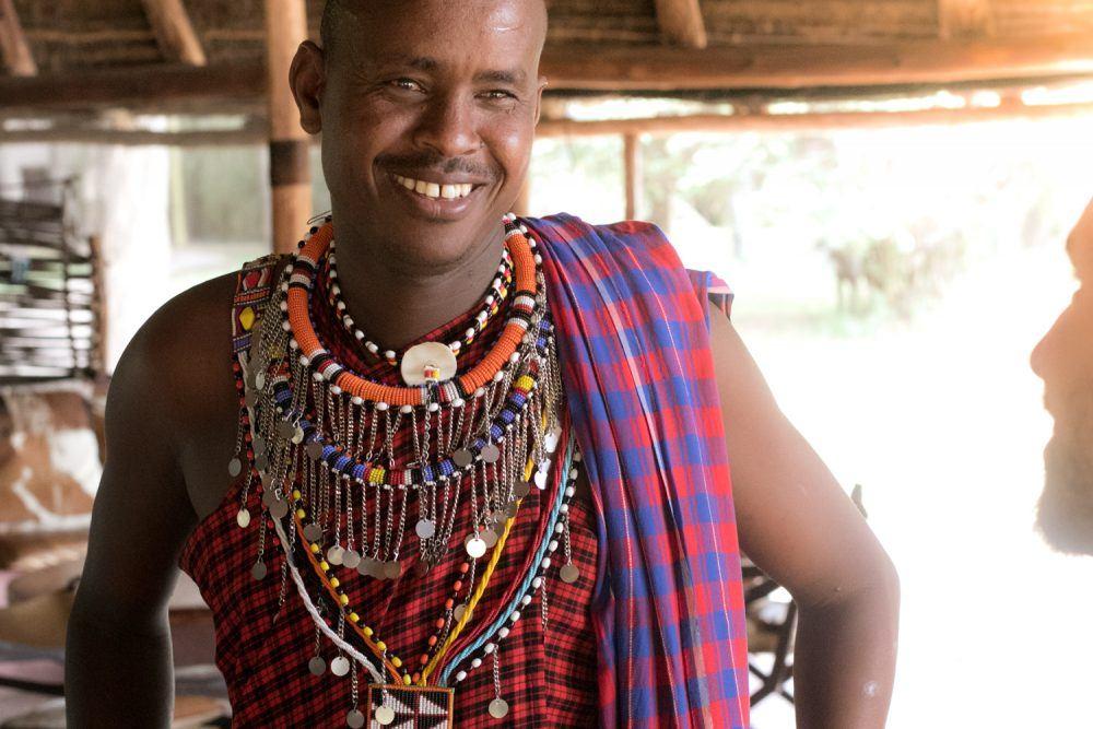 Portrait photo of Maasai man.